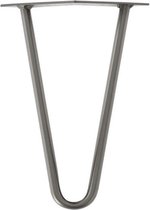 Massief raw steel hairpin tafelpoot 20 cm