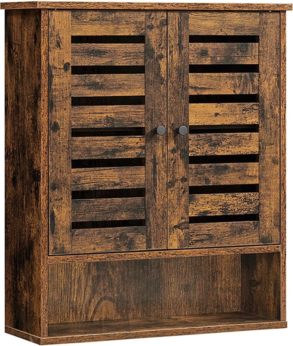 Wandkast met 2 deuren - Vintage Bruin Badkamer Hangelement
