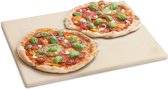 Universele Pizzasteen voor Oven, Gasgrill en Houtskoolgrill gemaakt van Cordieriet voor Brood, Tarte Flambée en Pizza, Rechthoekig.