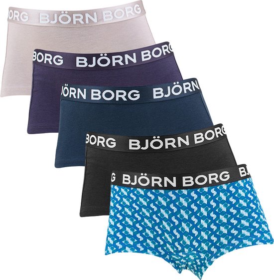 Björn Borg filles coton stretch 5P mini boxer pied-de-poule multi - 134/140
