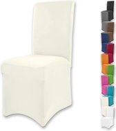 Stretch-stoelhoes, ronde en hoekige rugleuningen, bi-elastische pasvorm met zegel van Öko-Tex-standaard 100: ‘getest en betrouwbaar’ (crème)