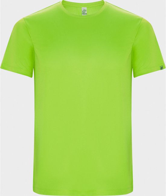 Fluor Groen unisex ECO CONTROL DRY sportshirt korte mouwen 'Imola' merk Roly maat XXL
