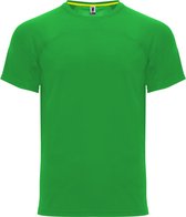 Varen Groen unisex snel drogend Premium sportshirt korte mouwen 'Monaco' merk Roly maat L