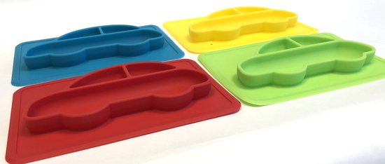 4x Placemat in verschillende kleuren motief auto in 3d |By TOOBS |Silicone placemat |Anti-slip |Leuk voor kinderen van $ — afbeelding 5
