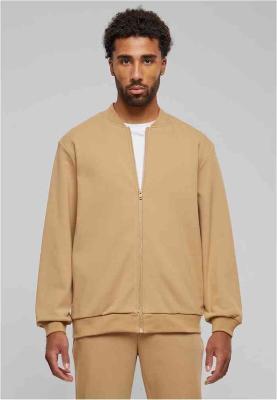 Urban Classics - Cozy College jacket Sweater/trui met rits - S - Beige