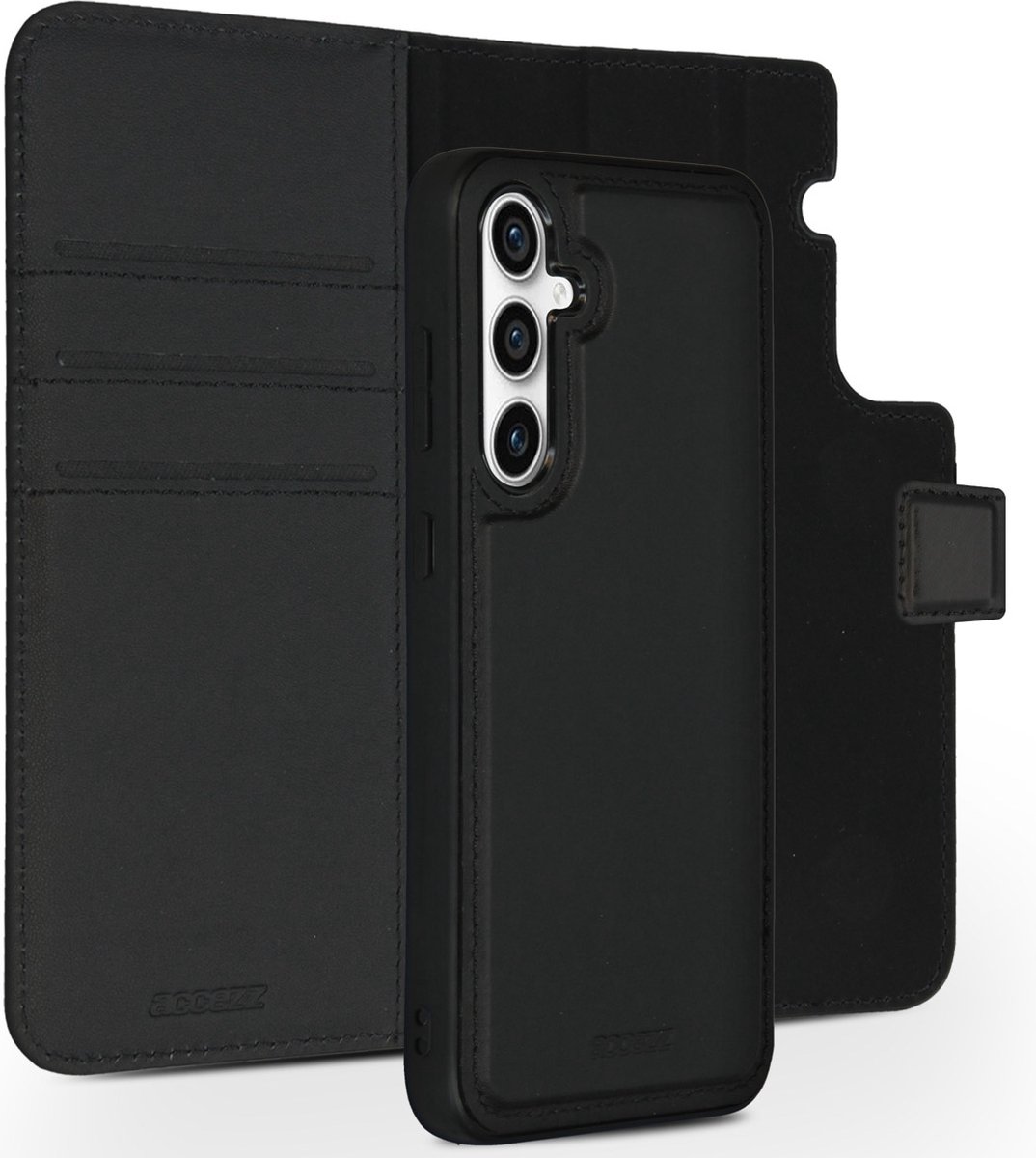 Accezz Hoesje Geschikt voor Samsung Galaxy S23 FE Hoesje Met Pasjeshouder - Accezz Premium Leather 2 in 1 Wallet Bookcase - Zwart