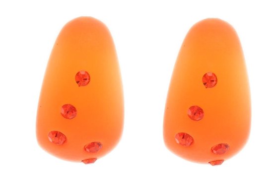 Behave Boucles Boucles d'oreilles clous orange 3,5 cm