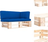 vidaXL Canapé d'angle en palettes de bois - Meubles de jardin - 110x65x55 cm - Bois de pin - Banc de jardin