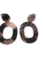 Petra's Sieradenwereld - Clipoorbel hanger snake mat grey dark blue (301)