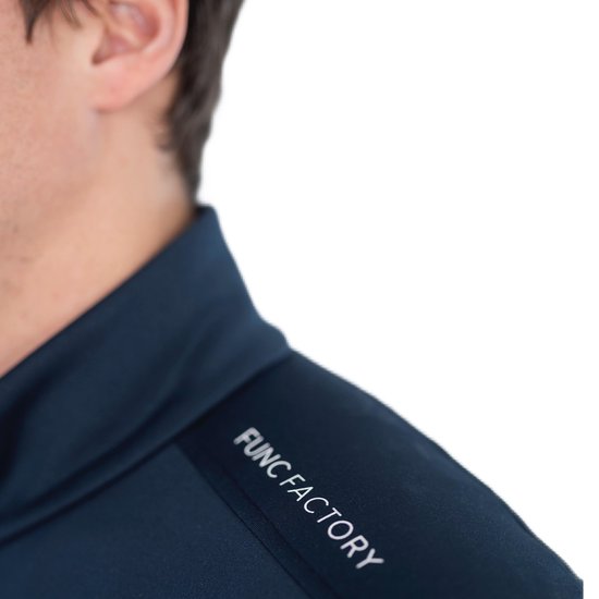 Func Factory mannen Longsleeve Pully Ashton zwart melange maat 3XL van Func Factory — afbeelding 4