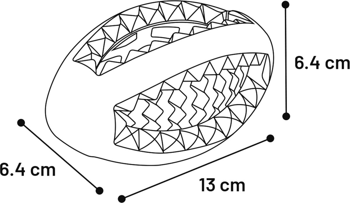 Ballon De Rugby Dentaire Pour Chien - En Caoutchouc, 11 Cm - Aide à L'hygiène Dentaire - 10