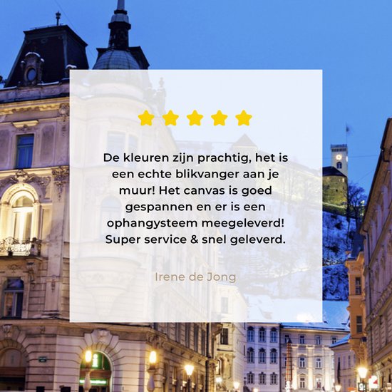 Tableau sur toile Le Triple Pont à Ljubljana - 140x90 cm - Décoration murale Art