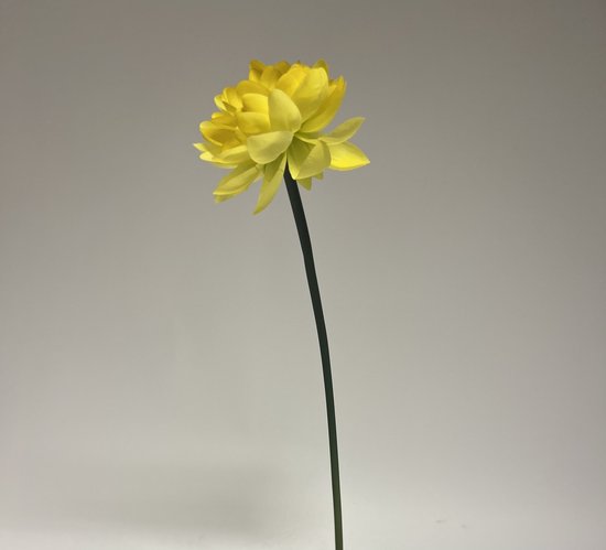 Zijden kunstbloem Lotus Bloem | Geel | 47 centimeter
