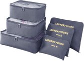 Bagage Organizers voor op reis, complete set met verschillende waterdichte kubussen verpakken reistassen, nylon kofferorganizers