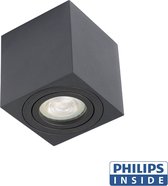 Ledmatters - Opbouwspot Zwart - Dimbaar - 4 watt - 345 Lumen - 2700 Kelvin - Warm wit licht - Lichthoek Verstelbaar - IP44 Badkamerverlichting