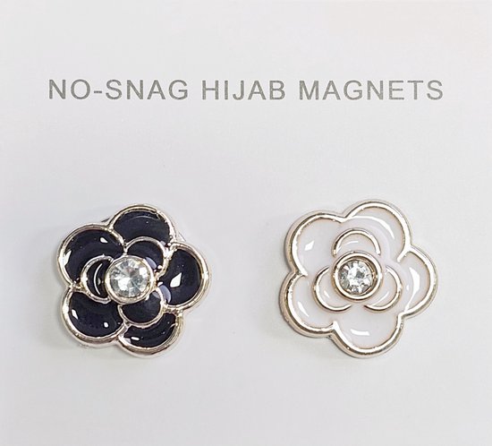 Fako Bijoux® - 2x Magnetische Broche - Hoofddoek Magneet - Sjaal - Hijab Accessoires - Abaya - 17mm - 2 Stuks - Flower Crystal