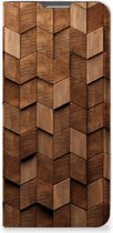 Book Wallet Case geschikt voor OPPO Reno8 Lite Wooden Cubes