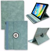 Casemania Hoes Geschikt voor Apple iPad Pro 11 inch (2018 - 2020 - 2021 & 2022) Aqua Blue - Draaibare Tablet Book Cover