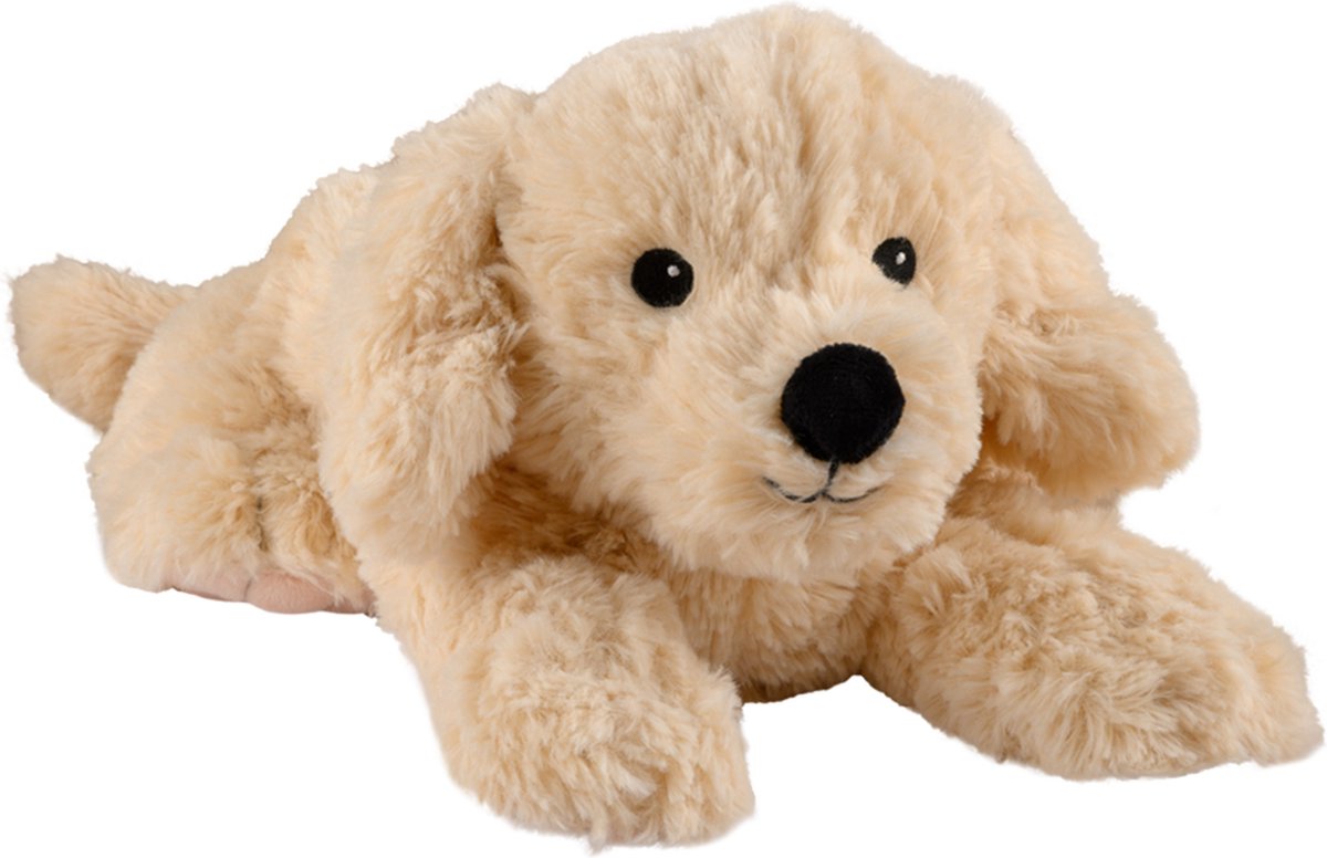 Warmies warmte/magnetron knuffel golden retriever hond - lichtbruin - 33 cm - pittenzak - opwarm knuffel — afbeelding 3