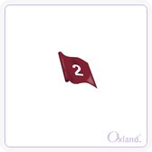 vlaggen genummerd van 1 tot 9 - Bordeaux - Set van 9 stuks