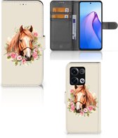 Telefoonhoesje met Pasjes geschikt voor OPPO Reno8 Pro Paard