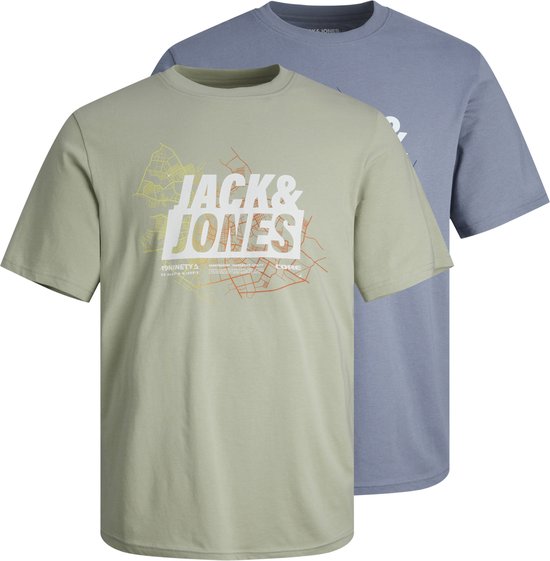 JACK&JONES JCOMAP SUMMER LOGO TEE SS CREW 2PK MP Heren T-shirt - Maat S