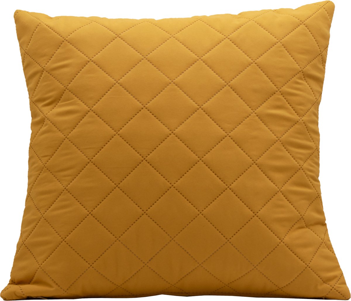 Belmarti® Sierkussen Duo inclusief binnenvulling 50x50cm - Geel - handgemaakt in eigen atelier - comfort en elegantie in elk interieur - Premium Belmarti® kwaliteit