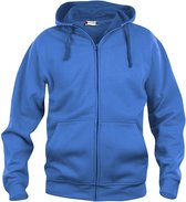 Clique Basic hoody Full zip Kobalt maat XL
