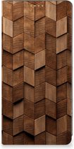 Book Wallet Case geschikt voor OPPO Reno8 T 4G Wooden Cubes
