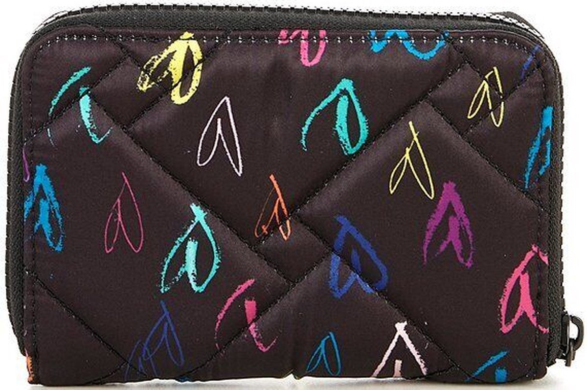 Kurt Geiger London Black Small Multicolor Hearts Wallet