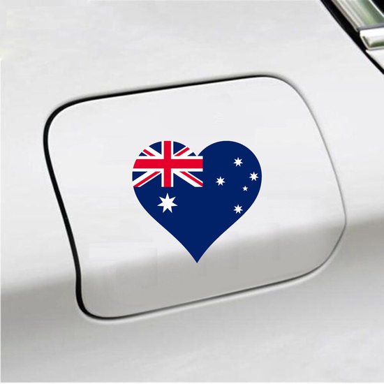 Bumpersticker - 12x11 - Hart Vlag Australië