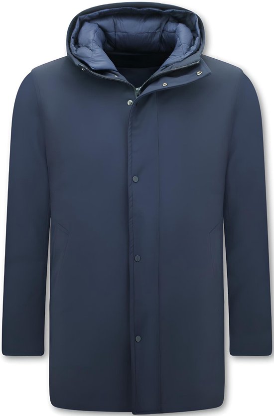 Exclusieve Waterdichte Winterparka Jas Heren - Tweedelige Jas - 8518 - Blauw