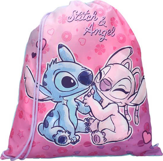 Foto: Lilo stitch hello cutie gymtas blauw stitch angel