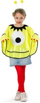 Funny Fashion - Monster & Griezel Kostuum - Geel Grappig Monster Molly Kind - Geel - Maat 128 - Carnavalskleding - Verkleedkleding