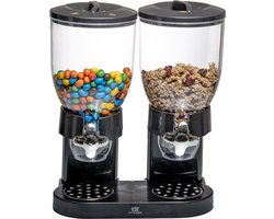 United Entertainment - Cornflakes Dispenser - 2 Dispensers - 41 x 32,5 x 19 cm - Zwart
