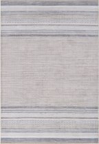 Vercai Rugs Cashmere Collectie - Laagpolig Vloerkleed - Zacht Tapijt met Modern Ontwerp - Polyester - Beige / Grijs - 60x100 cm