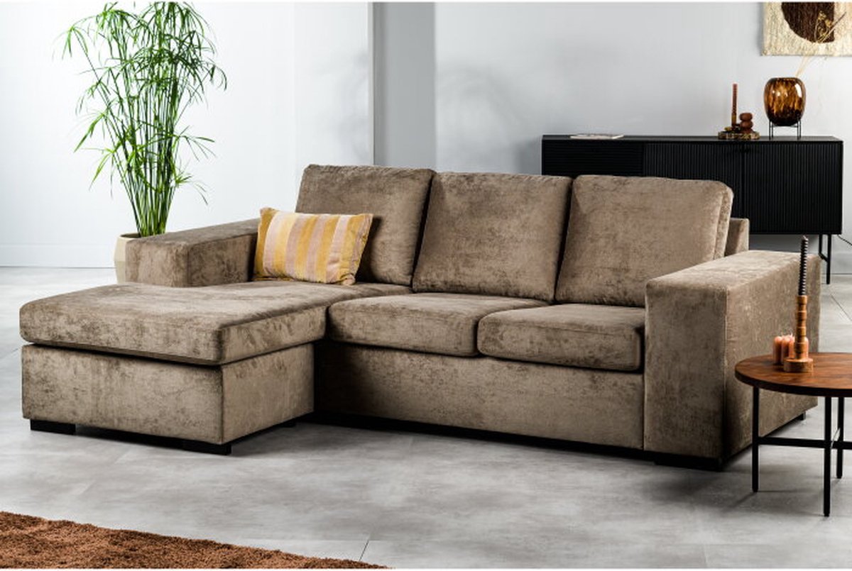Hoekbank Florian Hotel Chique 238x153 cm – Hoek Links of Rechts - Bruin