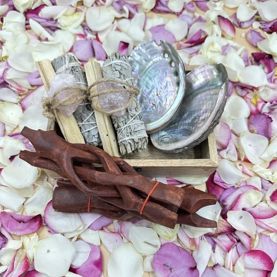 Witte Salie & Palo Santo Set – Natuurlijke Wierook voor Reiniging & Meditatie (100% Palo Santo Set