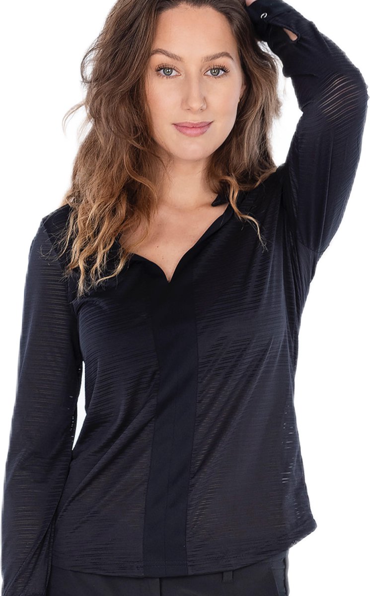 Func Factory dames longsleeve Top Tinna zwart maat 40