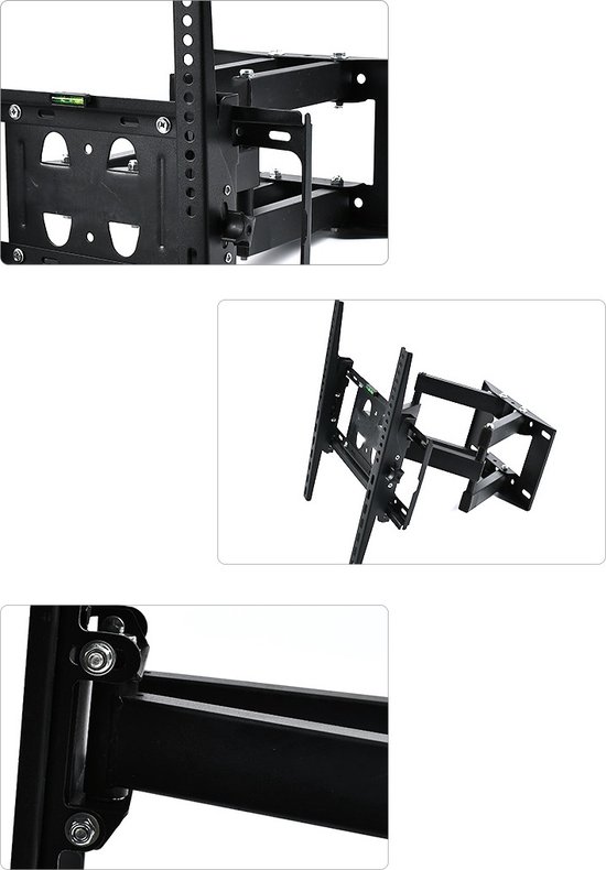 QuickDays TV-beugel – Draaibaar En Kantelbaar, 26-70 Inch, 45 Kg, VESA 100x100 Tot 600x400, Zwart