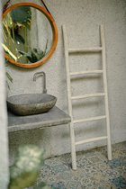 Teakea - Houten decoratie ladder | White wash | 50x5x175