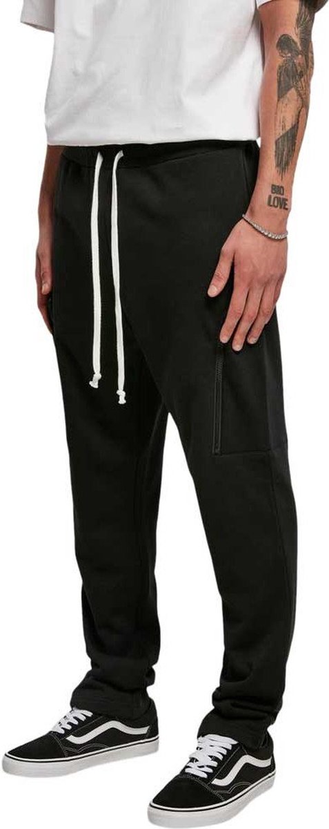 Urban Classics Low Crotch Cargo Heren joggingbroek M Zwart