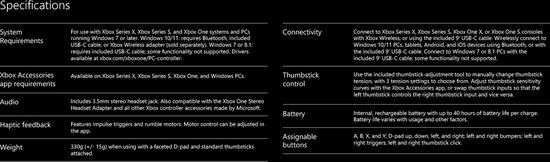 Xbox Elite Series 2 Draadloze Controller - Core Wit - Xbox Series X/S, Xbox One & PC - Xbox