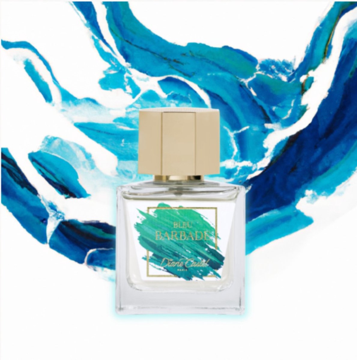 Franse heren Eau De Parfum BLUE BARBADOS - houtachtig geur - frisheid - zuiverend - intense blauw 100ml