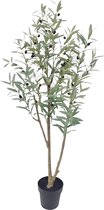 Kunst Olijfboom 150cm | Olijf Kunstplant | Grote Kunstplant | Valse Olijfboom | Nep Olijfboom 150cm | Kunstplant voor binnen