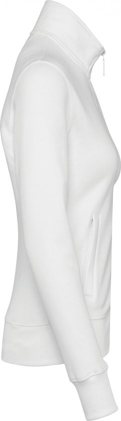 Sweatshirt Dames XL Kariban Rolkraag Lange mouw White 80% Katoen, 20% Polyester