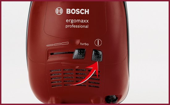 Klein Toys Bosch stofzuiger - 19x25x74 cm - incl. realistische zuig en geluidseffecten - rood - Klein