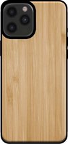 Smartphonica Telefoonhoesje voor iPhone 12 Pro Max met houten look - backcover bamboo kunsthout hoesje - Bruin / Kunsthout;TPU / Back Cover geschikt voor Apple iPhone 12 Pro Max
