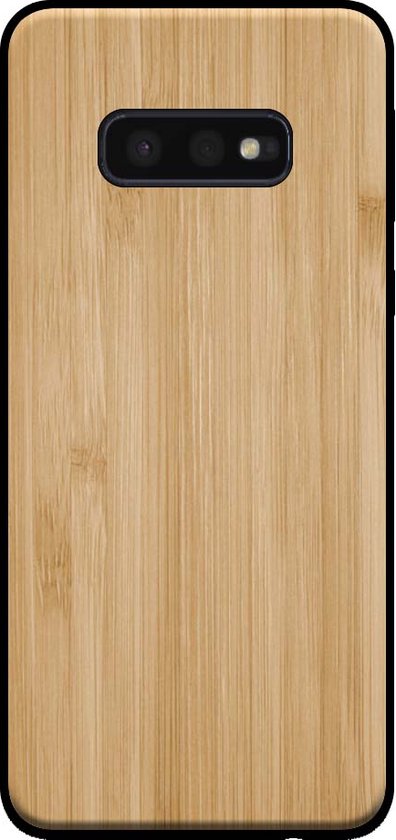Smartphonica Telefoonhoesje voor Samsung Galaxy S10E met houten look - backcover bamboo kunsthout hoesje - Bruin geschikt voor Samsung Galaxy S10E