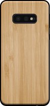 Smartphonica Telefoonhoesje voor Samsung Galaxy S10E met houten look - backcover bamboo kunsthout hoesje - Bruin / Kunsthout;TPU / Back Cover geschikt voor Samsung Galaxy S10E